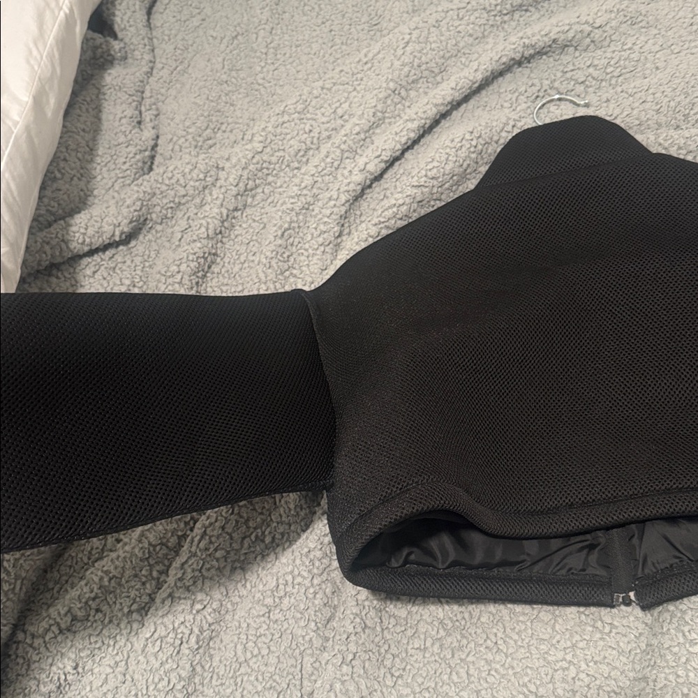 Women's Black Cropped Jacket - Picture 3 of 5